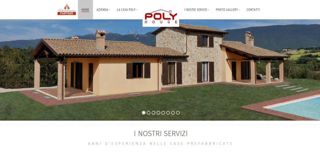 Poly House home page creazione sito web slider render 3d LQ