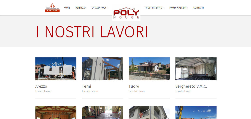 Poly House realizzazione sito web Portfolio lavori finiti cantieri edilizia LQ